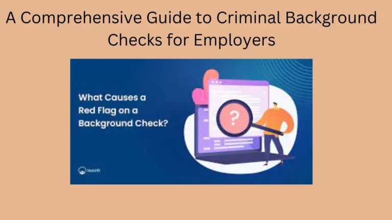A Comprehensive Guide to Criminal Background Checks for Employers
