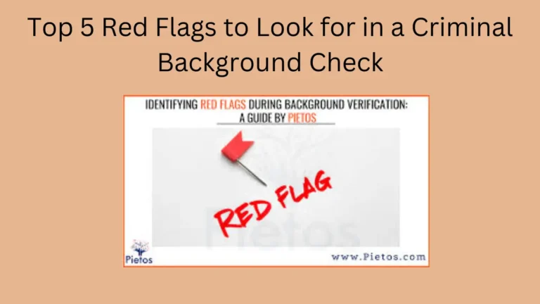 Top 5 Red Flags to Look for in a Criminal Background Check